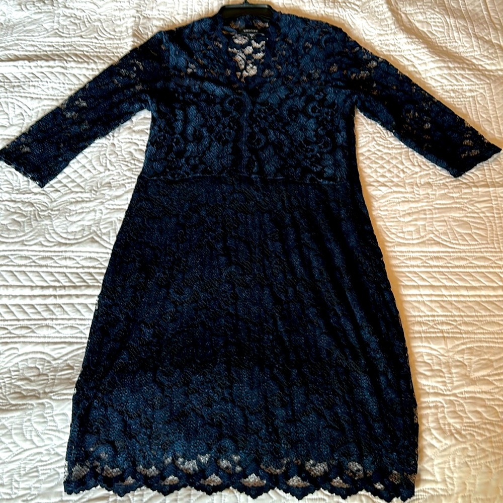 Karen Kane Blue/Black Cocktail Dress SZ L